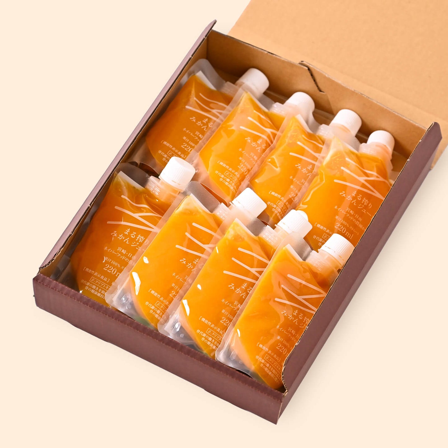 まる搾りみかんジュース　ギフトボックス（220ml×8本）